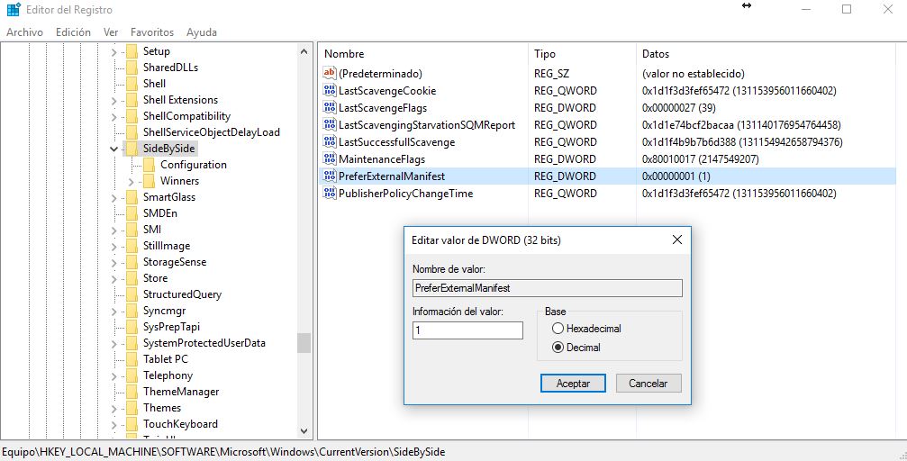 Captura Registro Windows