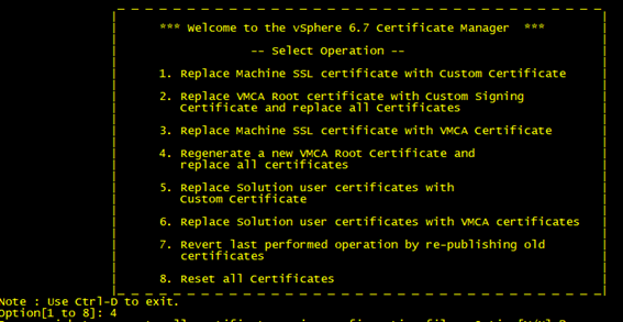 certificate manager vcenter